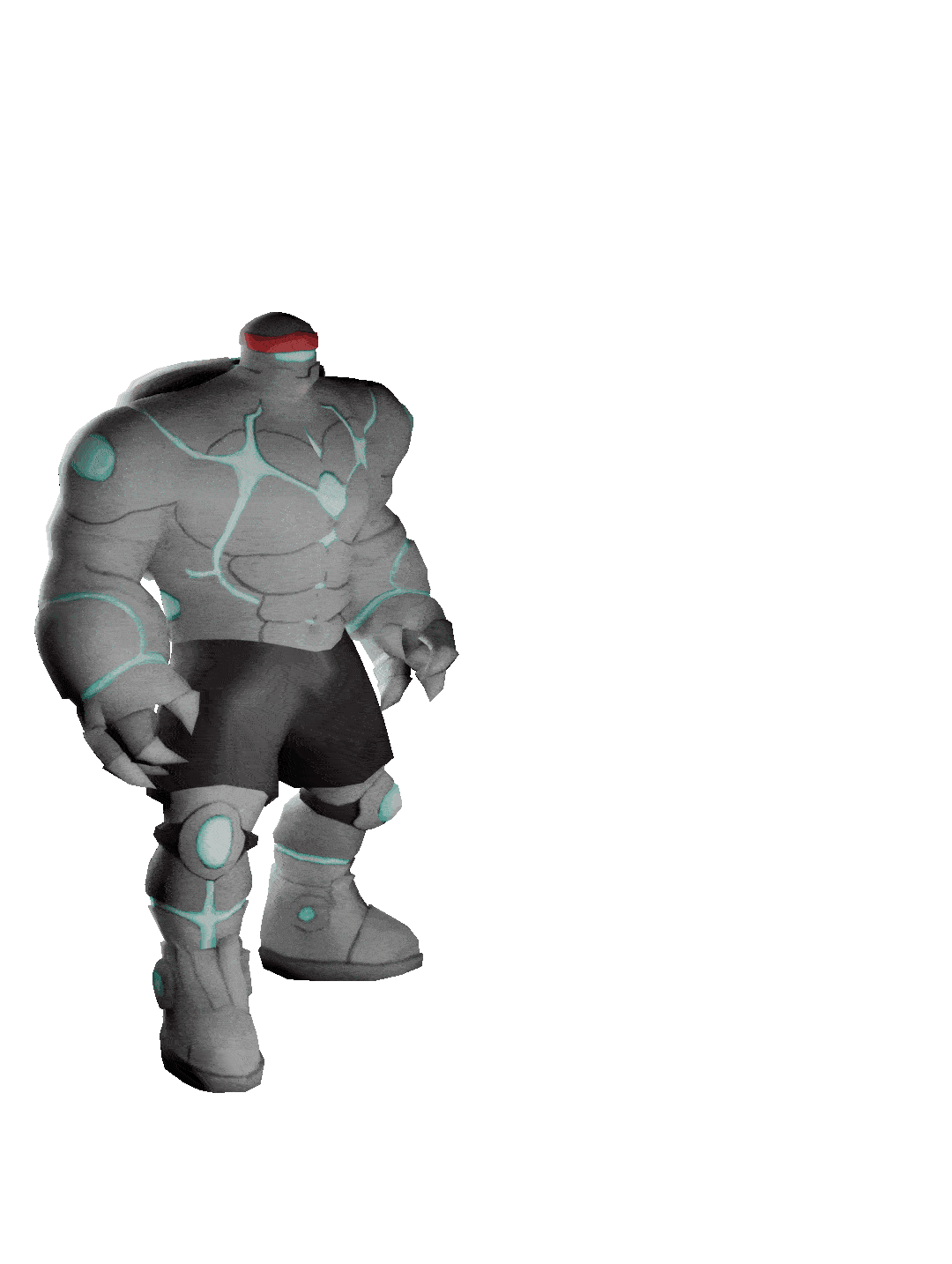 Multiple concept art iterations of the HexaGOON character